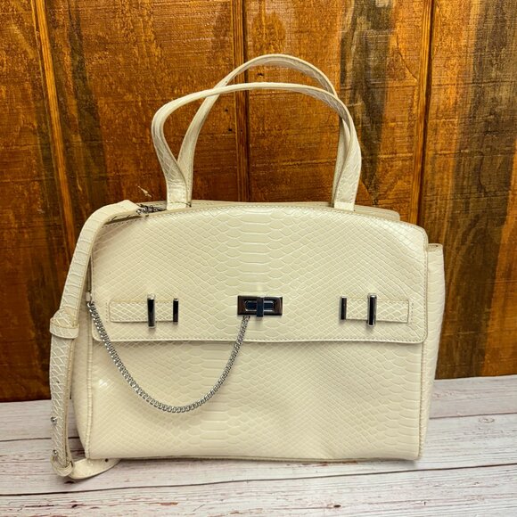 INC International Concepts Handbags - I.N.C. INTERNATIONAL CONCEPTS Emiliee Medium Satchel – Bone Tonal Snake